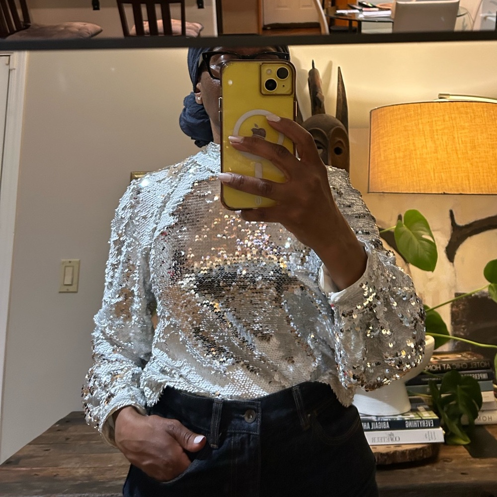 Zara sequin top